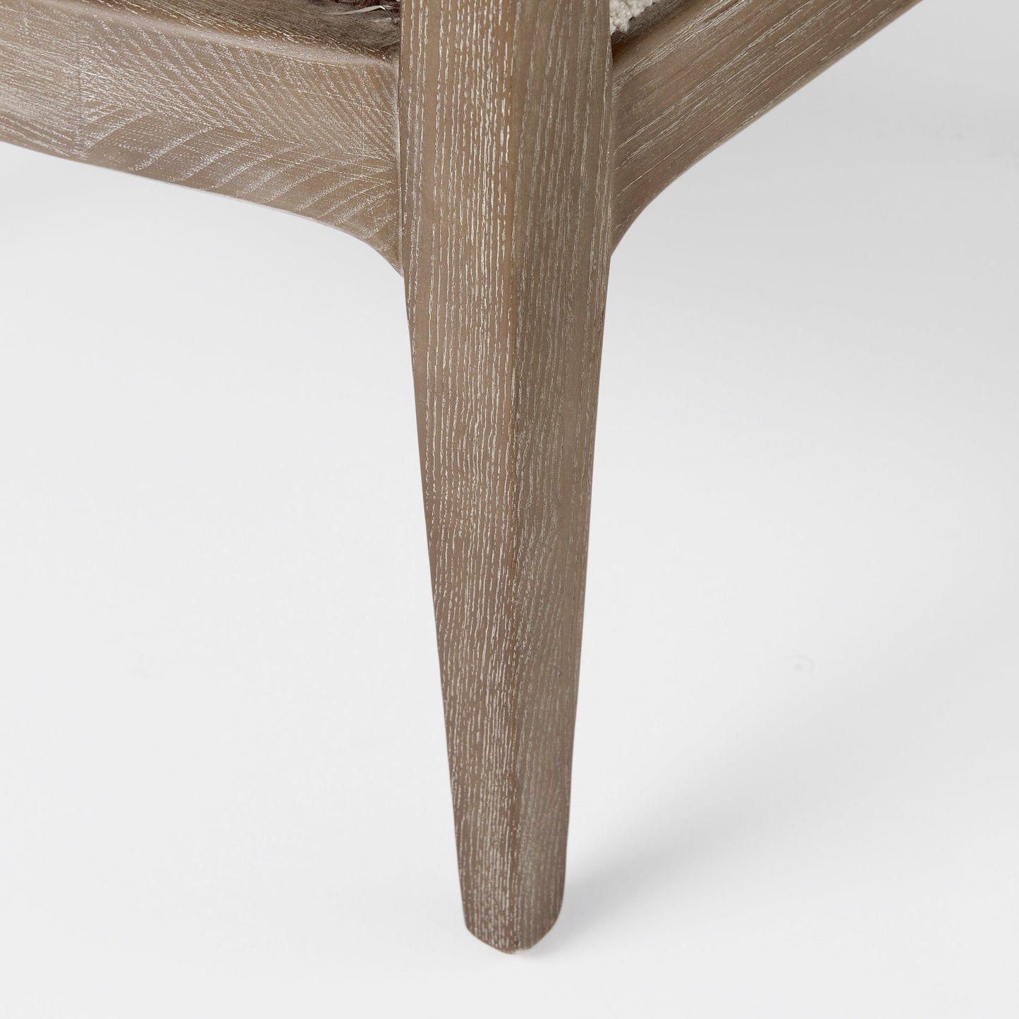 Landon 25.6L x 29.1W x 30.5H Light Brown Wood W/ Cream Fabric Seat and Cane Back Accent Chair