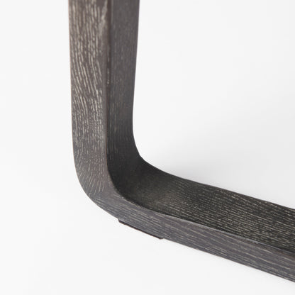 Brayden 28.3L x 34.1W x 35H Dark Brown Wood W/ Cream Fabric Seat Accent Chair