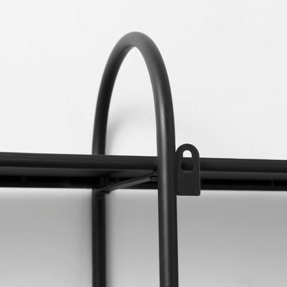 Decimus 36.6L x 8.7W x 45.7H Black Metal Wall Mounted 3 Tiered Shelf