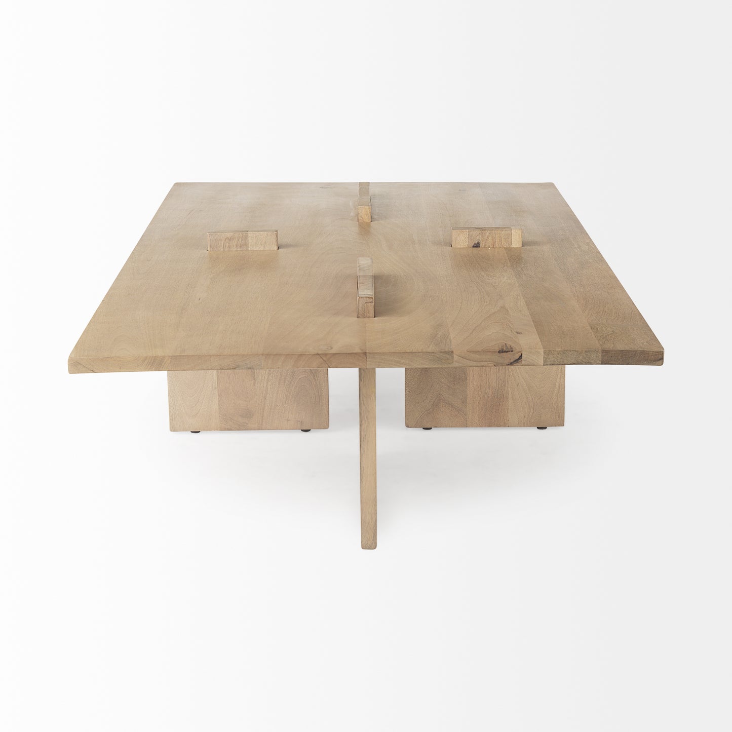 Aida 56 x 34 Rectangular Light Brown Wood Coffee Table