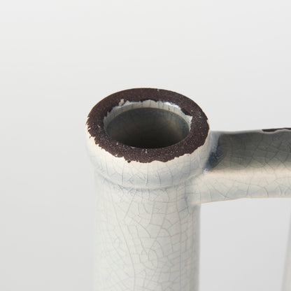 Burton 10.2H Small Two Tone Gray Ceramic Jug Vase