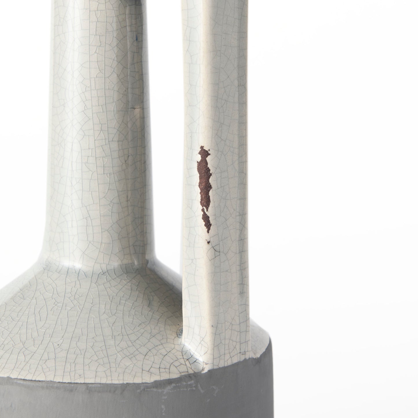 Burton 10.2H Small Two Tone Gray Ceramic Jug Vase