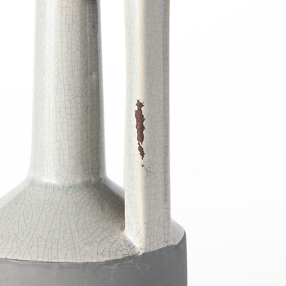 Burton 10.2H Small Two Tone Gray Ceramic Jug Vase