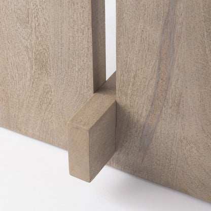 Aida 84L Light Gray Wood Dining Table