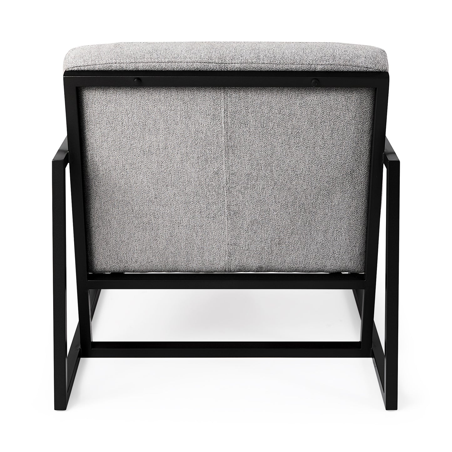 Armelle Gray Fabric Seat W/Black Metal Frame Accent Chair