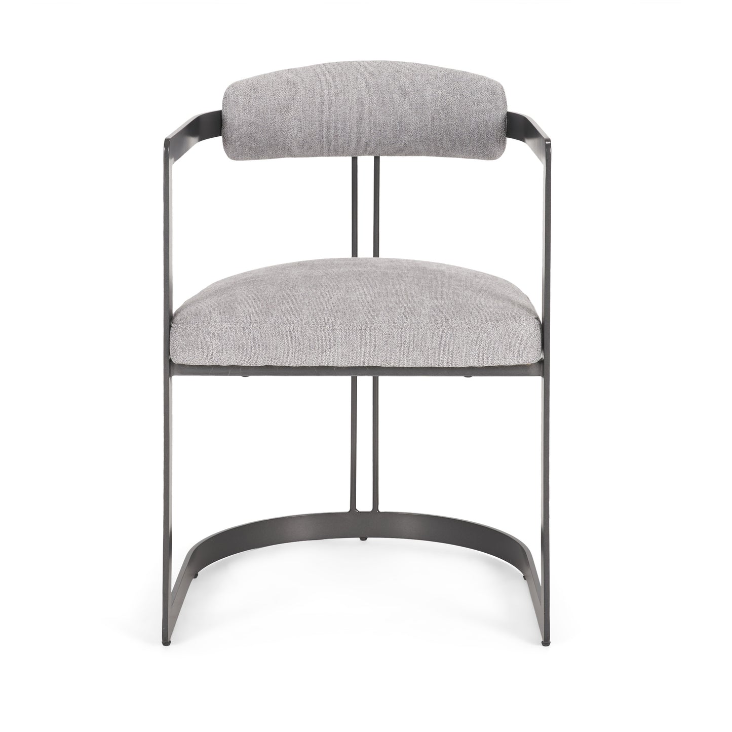 Hollyfield II Gray Fabric Seat W/ Gray Iron Frame Dining Chair