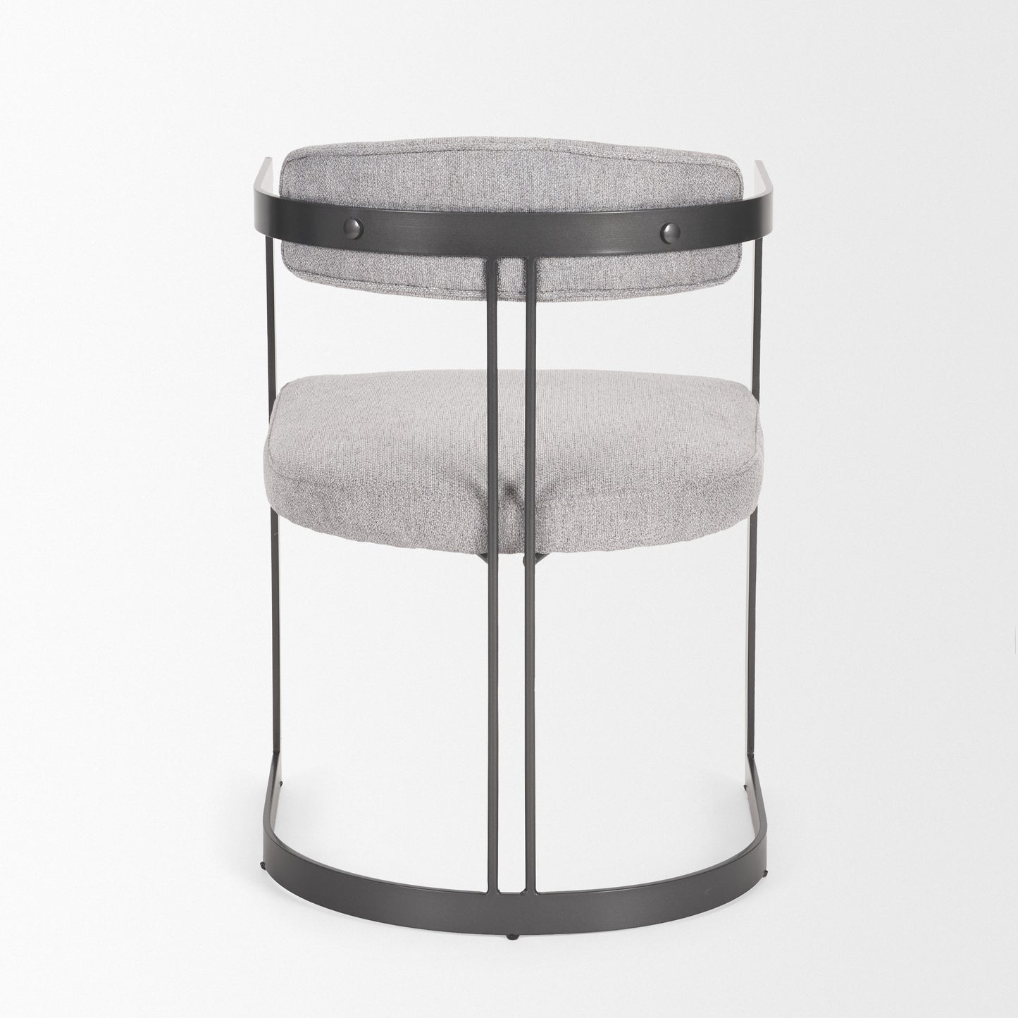 Hollyfield II Gray Fabric Seat W/ Gray Iron Frame Dining Chair