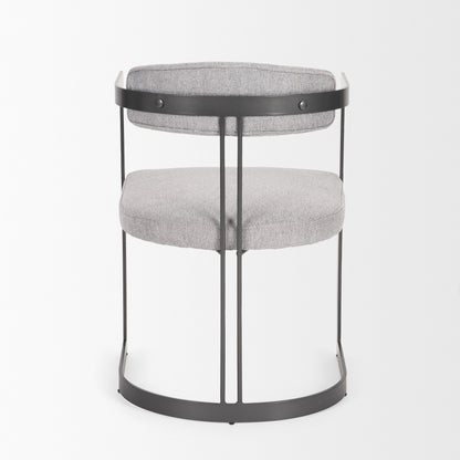 Hollyfield II Gray Fabric Seat W/ Gray Iron Frame Dining Chair