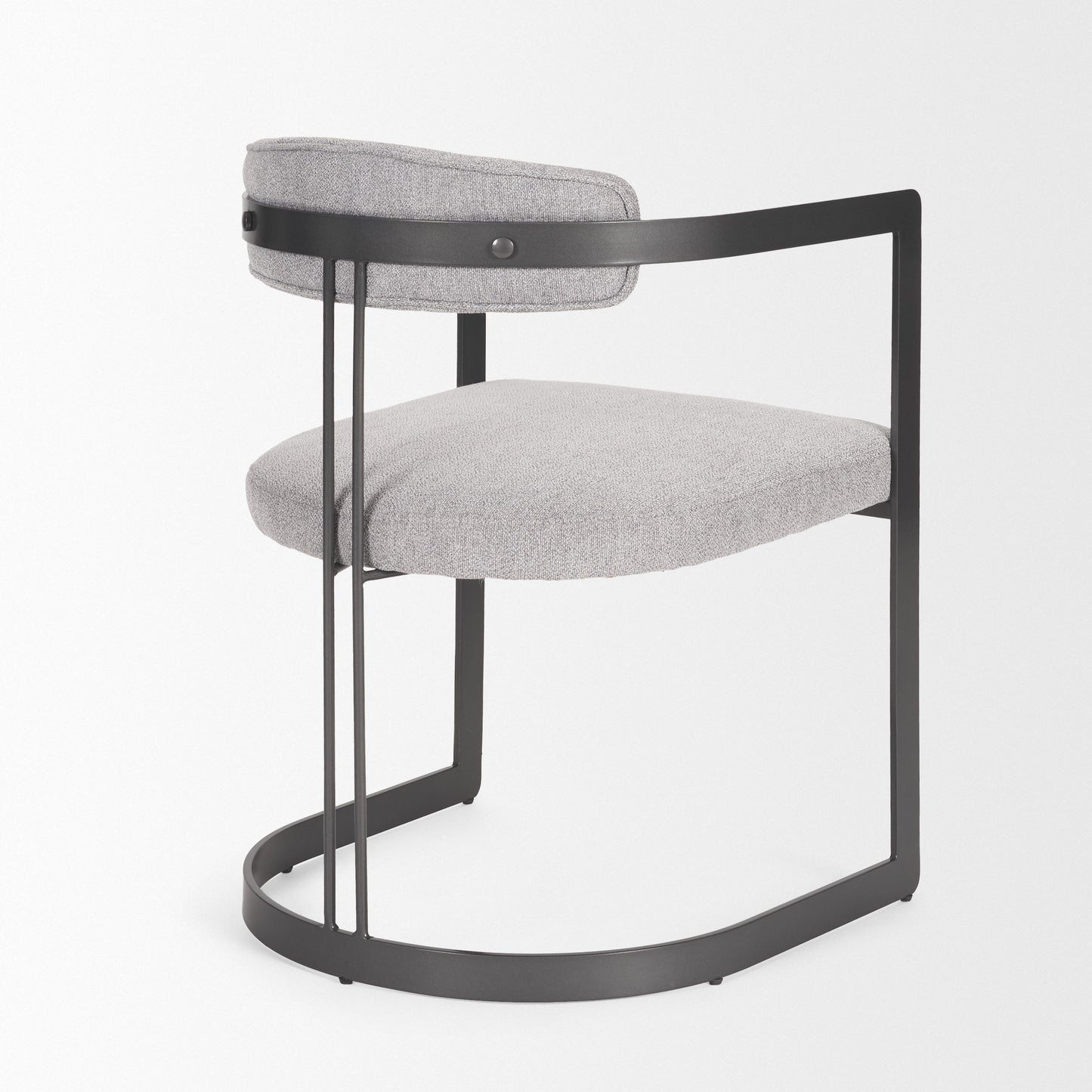 Hollyfield II Gray Fabric Seat W/ Gray Iron Frame Dining Chair