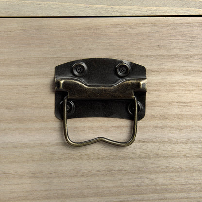 Sonny 23.6L x 15.7W x 13.8H Set of Two Brown Wood and Wicker W/ Metal Detail Rectangular Boxes