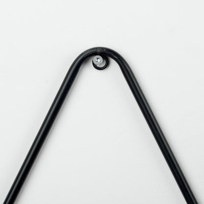 Khufu 18.9L x 5.5W x 10.2H Set of Three Brown Wood W/ Black Metal Triangular Hanging Shelves