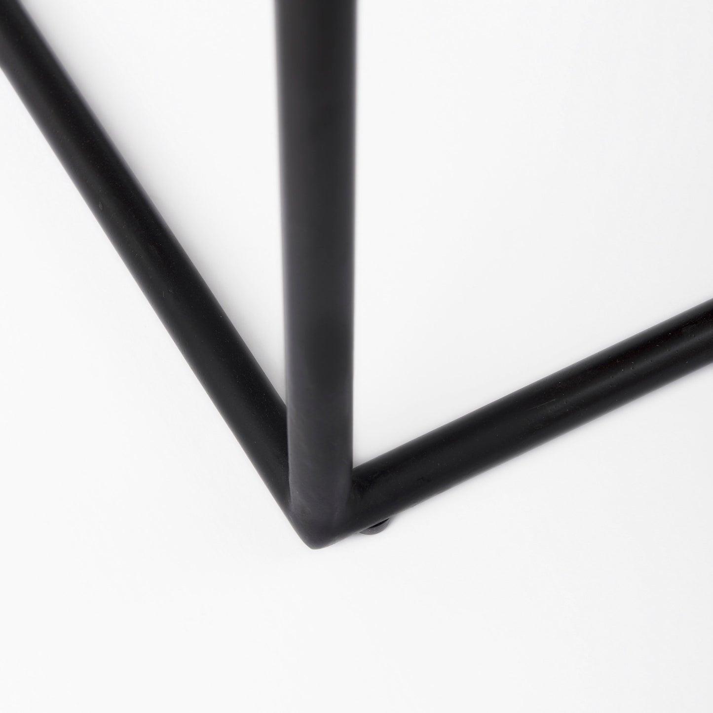 Clarissa 18.0L x 16.0W x 30.25H Dark Brown Woven Leather Seat W/ Black Metal Frame Bar Stool