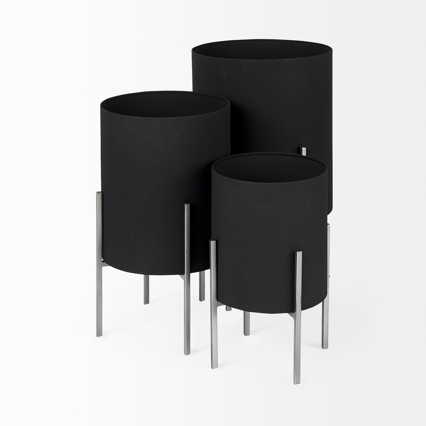 Claypoole (Set of 3) Black Plant Stands