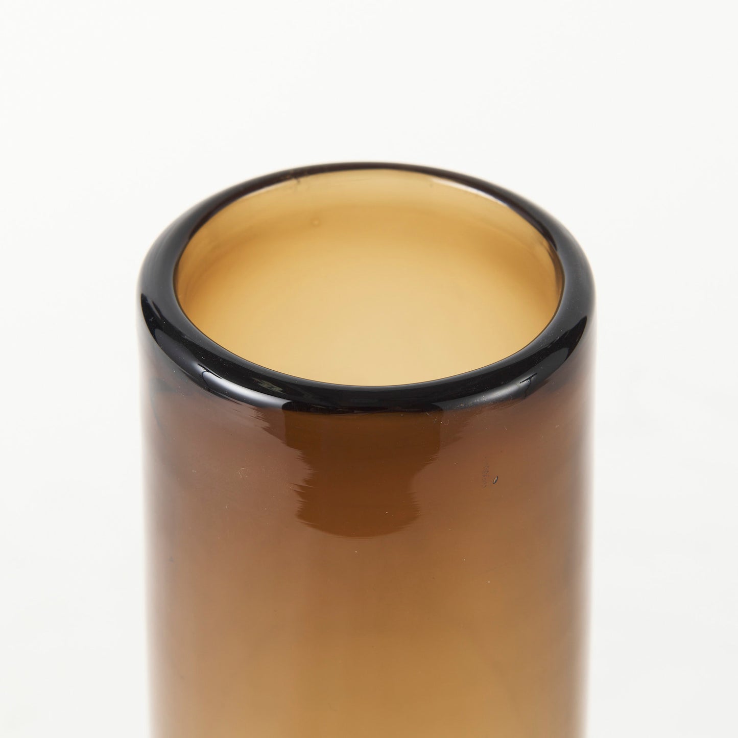 Amrita 4.1L x 4.1W x 11.9H Golden Brown Glass Vase