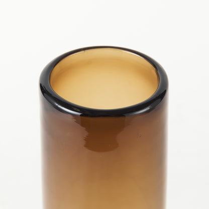 Amrita 4.1L x 4.1W x 11.9H Golden Brown Glass Vase
