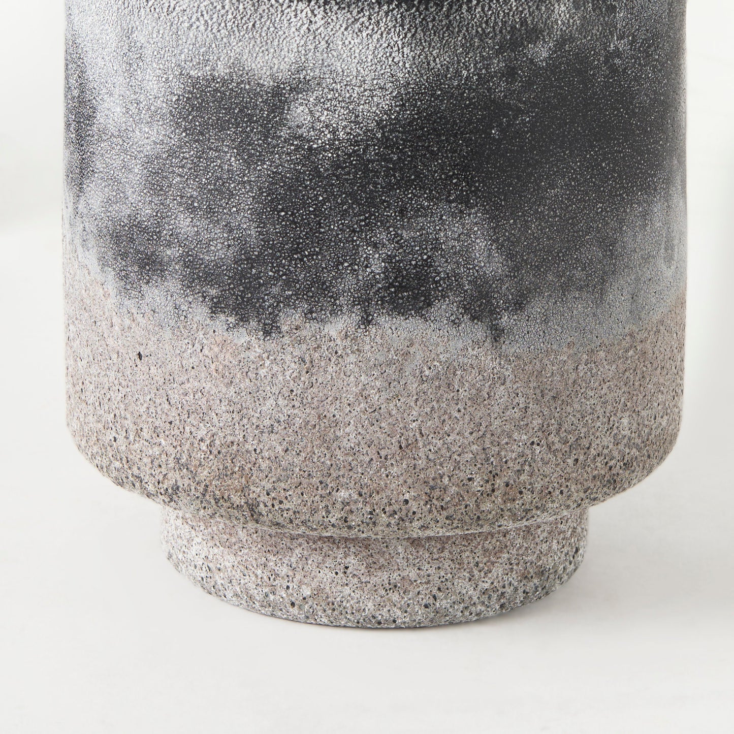 Squally 6.0L x 6.0W x 6.4H Black/Brown Glass Ombre Textured Small Vase