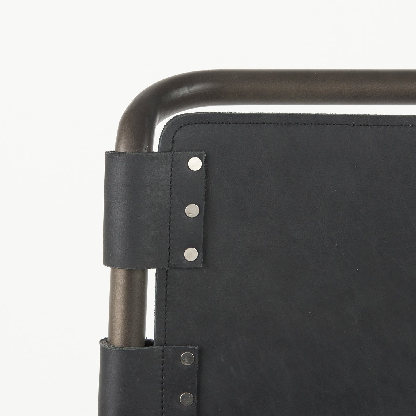 Berbick 21L x 25W x 38H Black Leather W/ Iron Frame Counter Stool