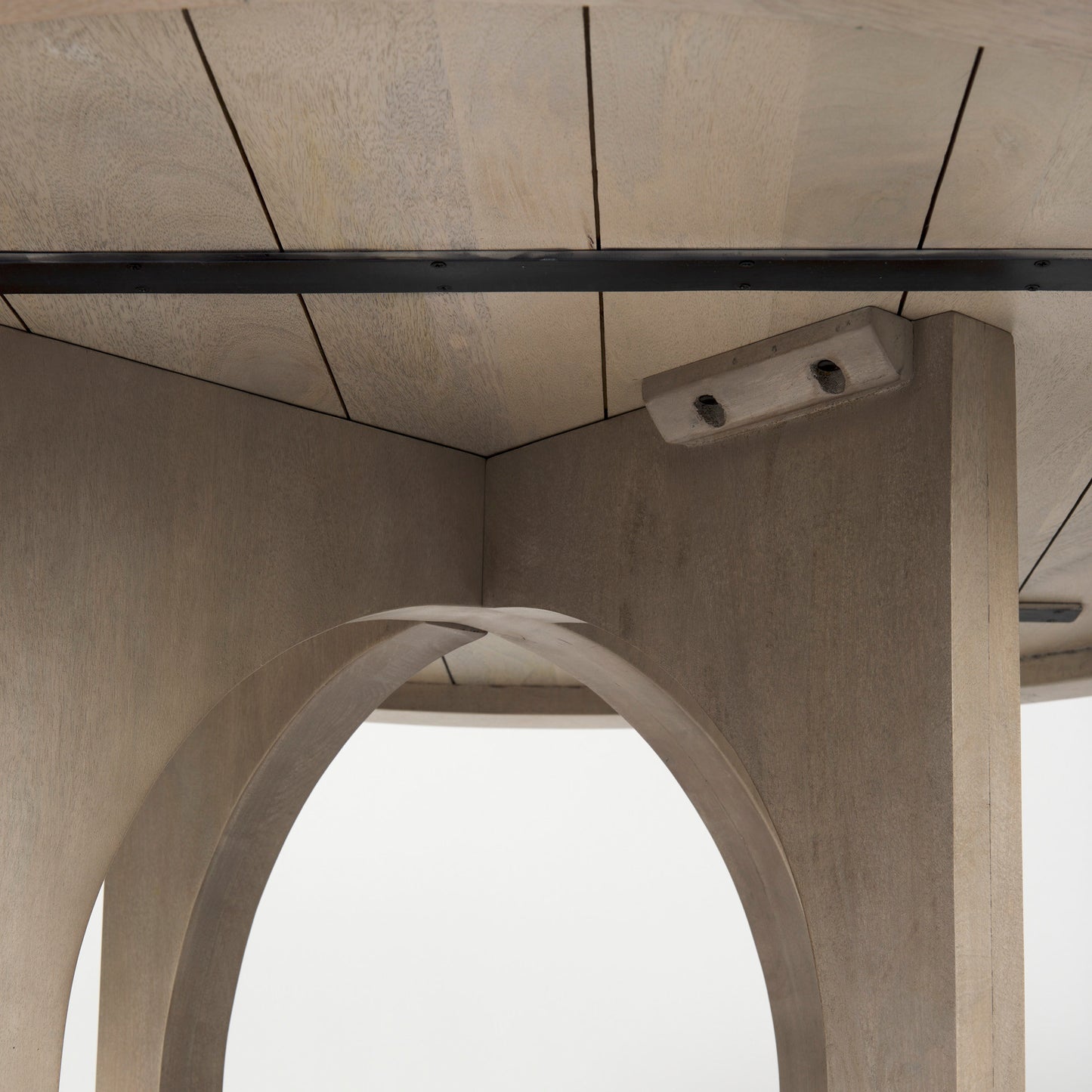 Liesl 54.L x 54.0W x 30.0H Barely Gray Finished Wood W/ Circular Top Dining Table