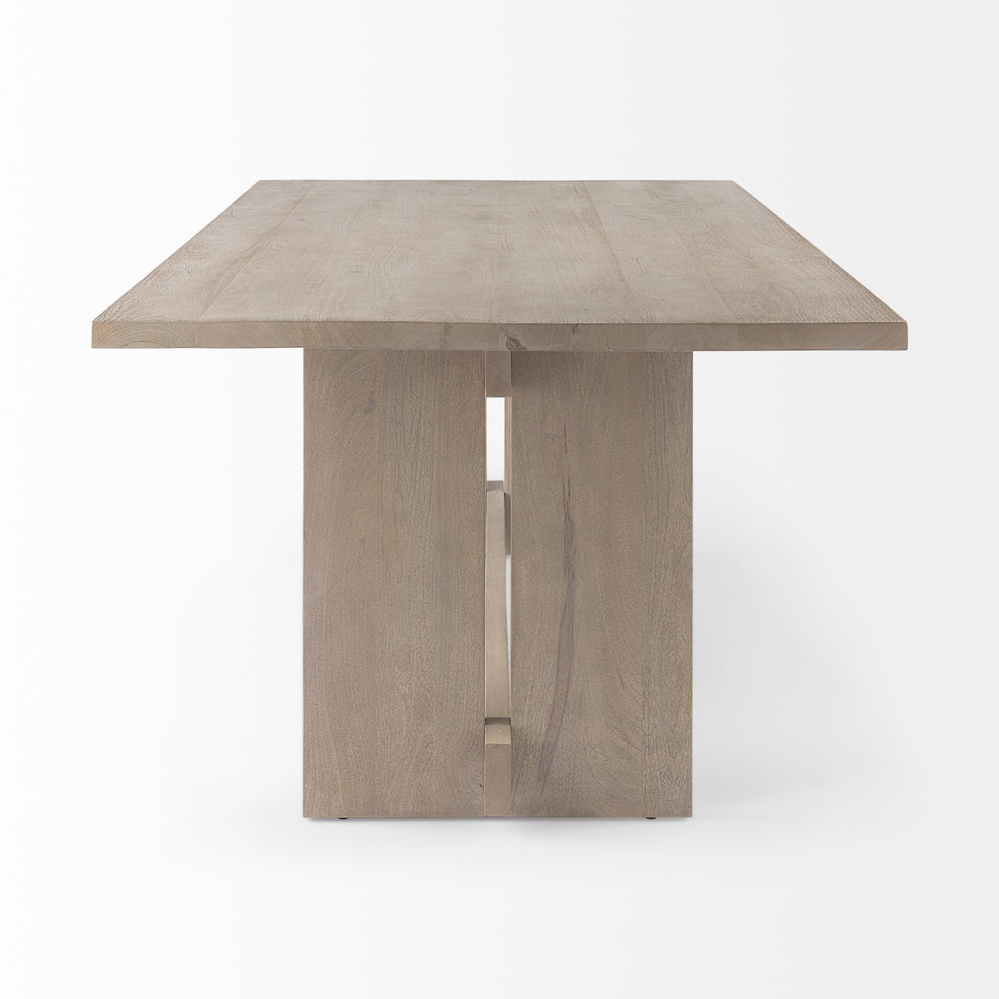 Aida 84L Light Gray Wood Dining Table