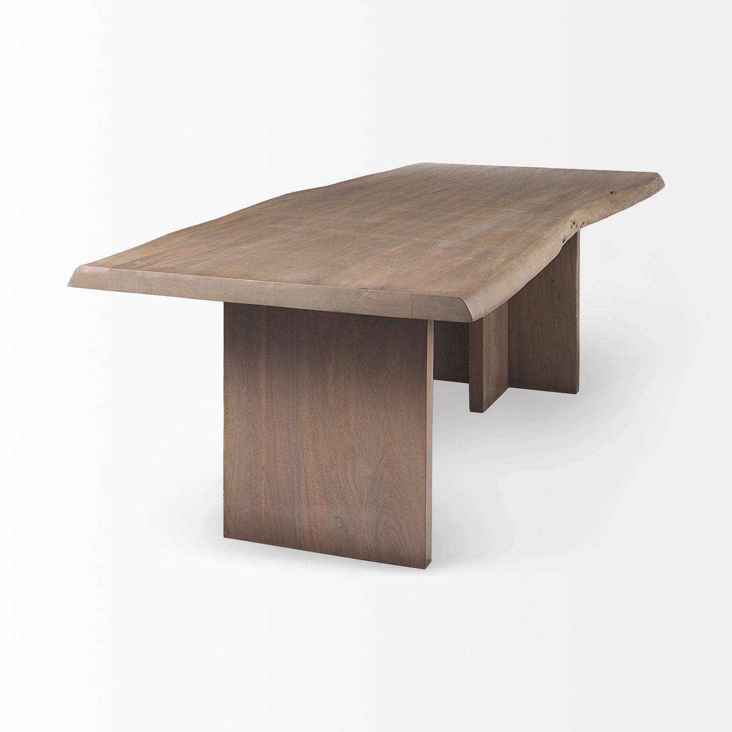 Konstantin 94.0 x 40.0 x 30.0 Medium Brown Wood W/ Live Edge Rectangular Dining Table