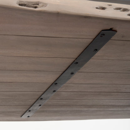 Konstantin 94.0 x 40.0 x 30.0 Medium Brown Wood W/ Live Edge Rectangular Dining Table