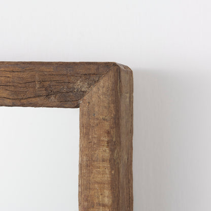 Gervaise 12L x 2W x7H Small Brown Wood Frame Rectangular Wall Mirror