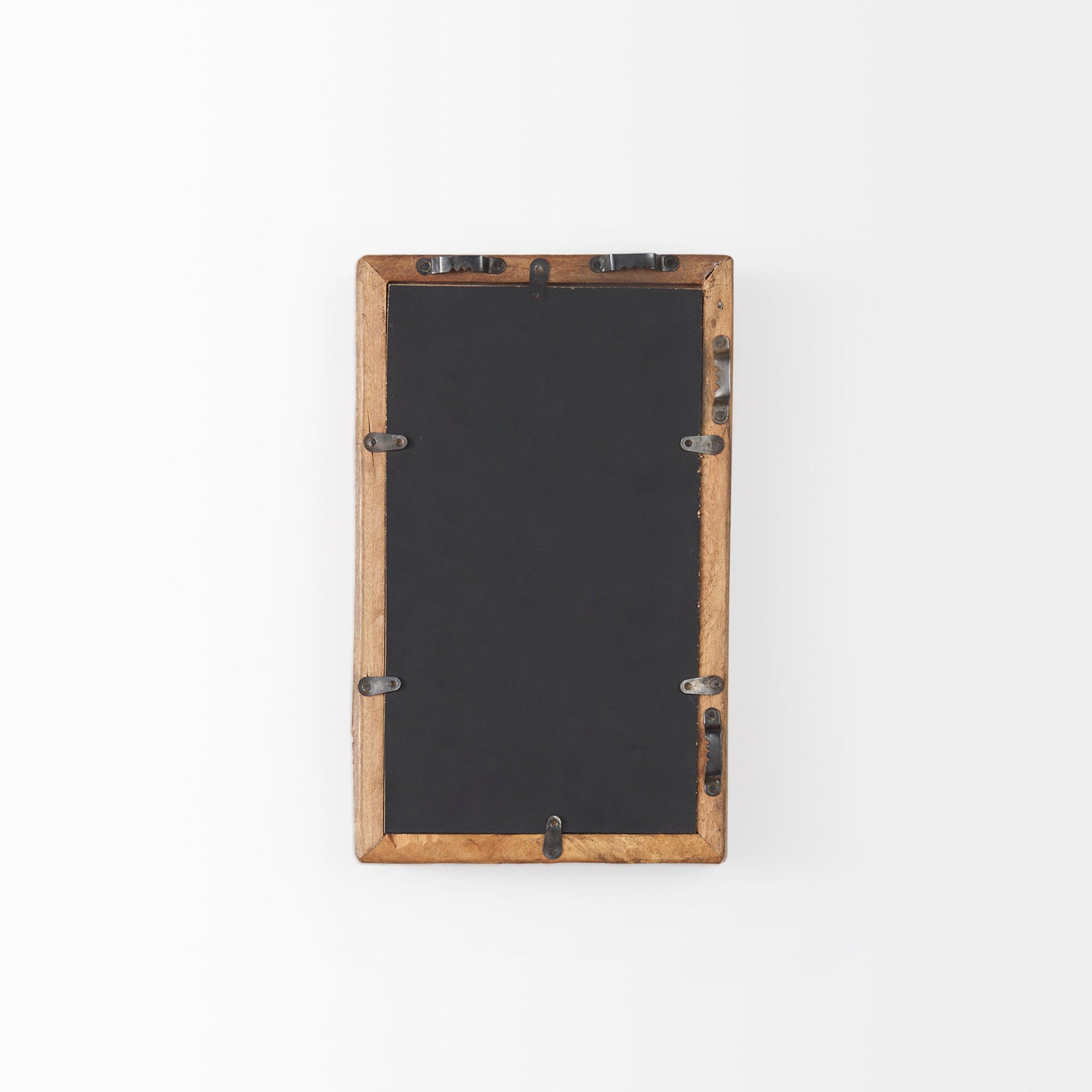 Gervaise 12L x 2W x7H Small Brown Wood Frame Rectangular Wall Mirror