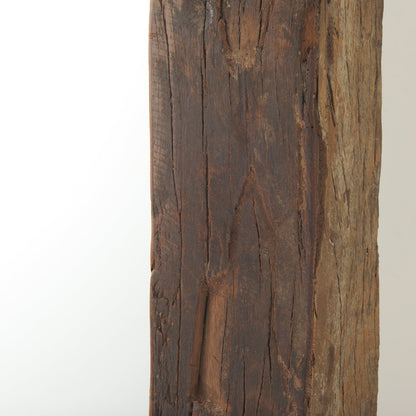 Gerome 28 x 48 Brown Wood Frame Rectangular Wall Mirror