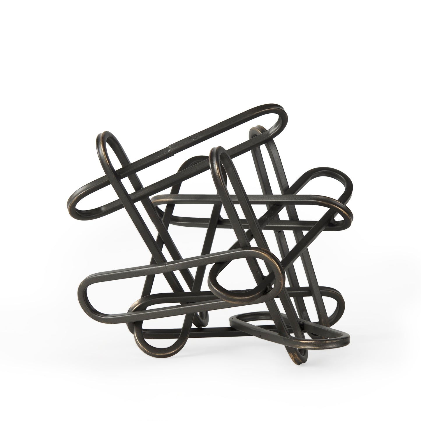Henderson 10.4L x 8.3W x 7.7H Black Metal Paperclip Decorative Object