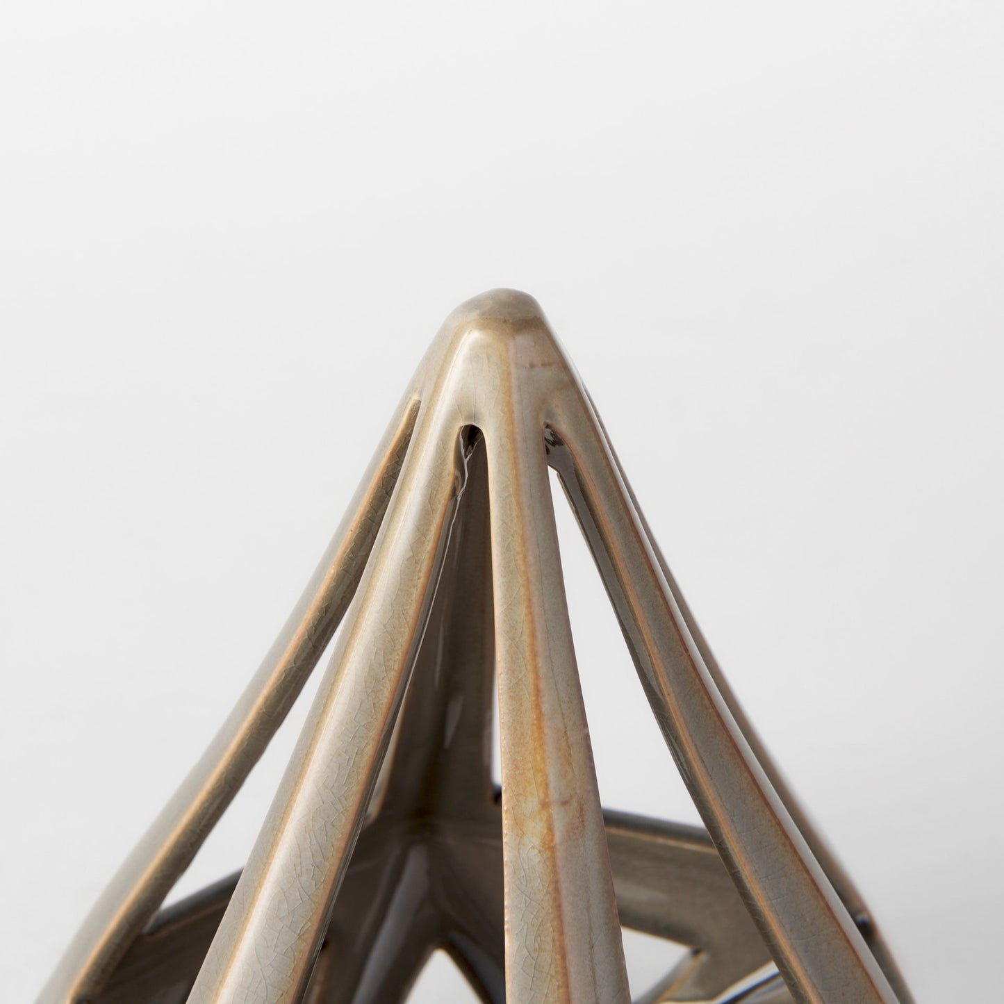 Hood 7.7L x 7.7W x 9.4H Bronze Geometric Ceramic Object