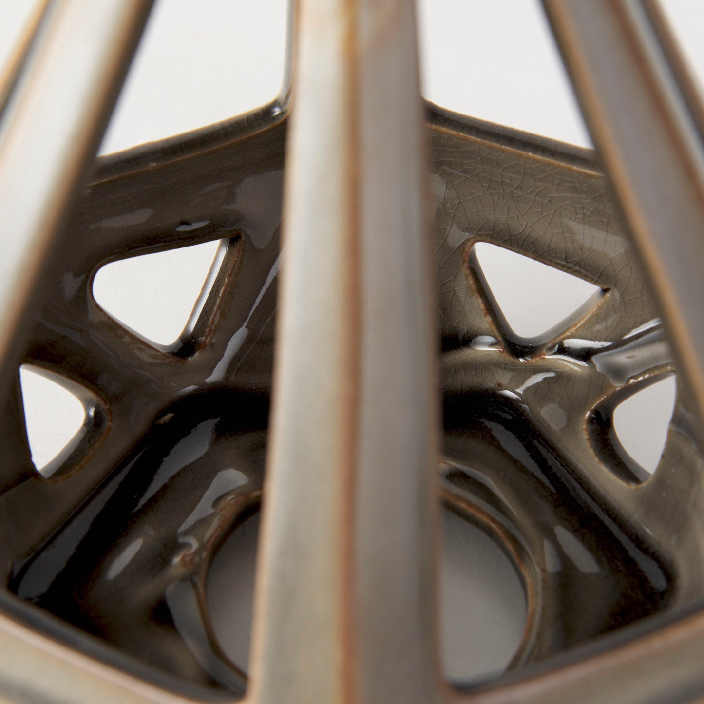 Hood 7.7L x 7.7W x 9.4H Bronze Geometric Ceramic Object