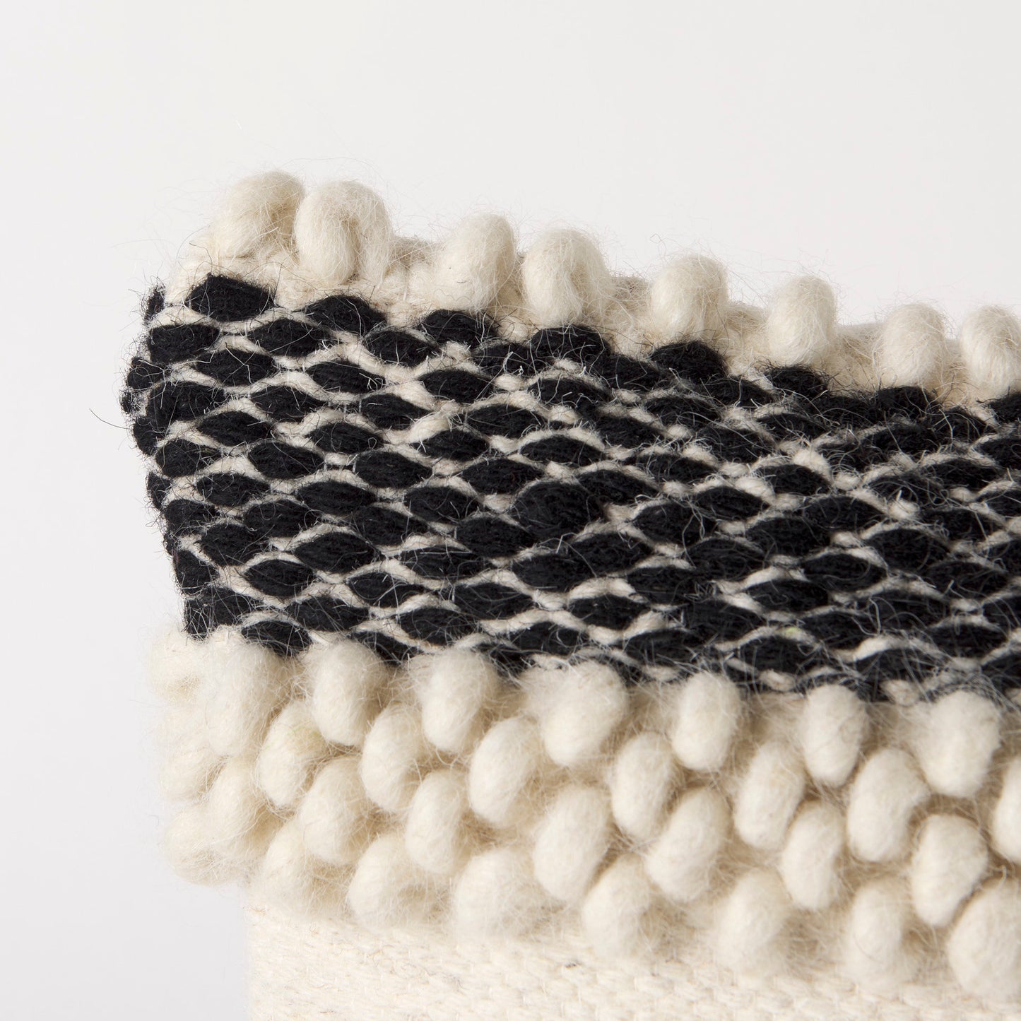 Beardell 18 x 18 Cream And Black Details With Tassels Decorative Pillow Cover