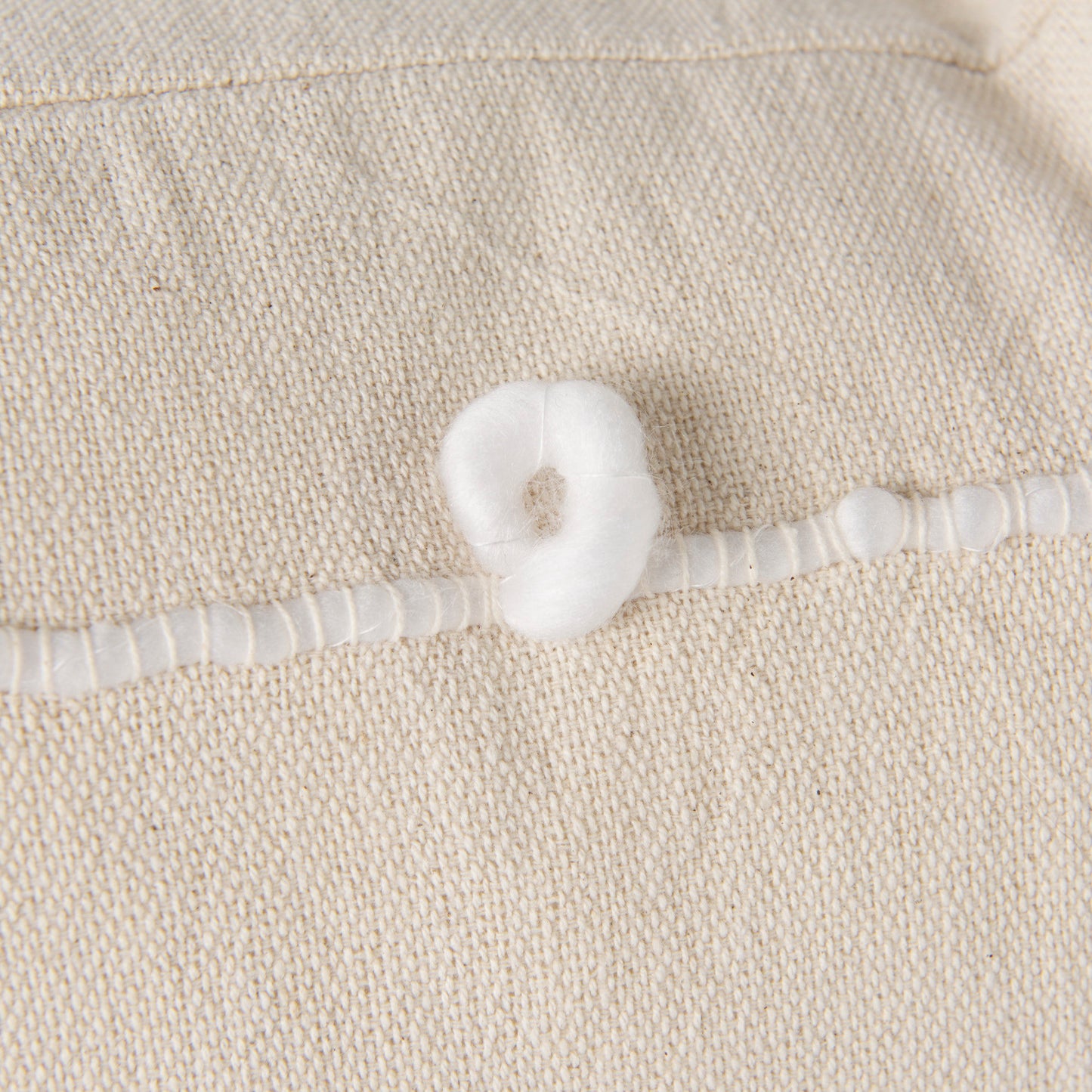 Erica 13 x 21 Cream With White Detail Decorative Pillow Cover