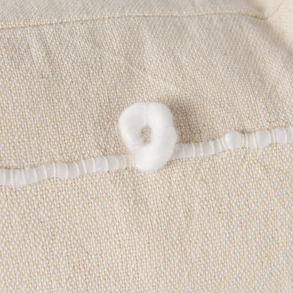 Erica 13 x 21 Cream With White Detail Decorative Pillow Cover