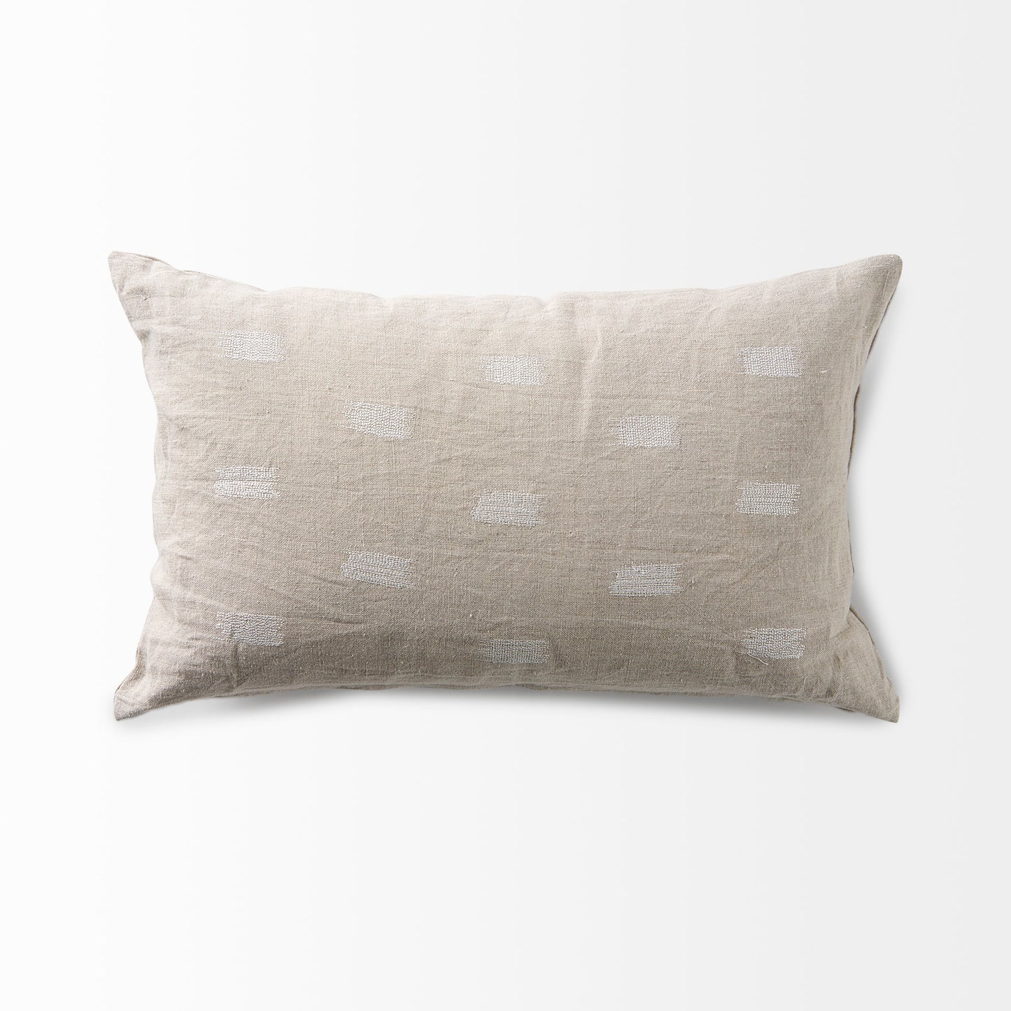 Lacey 13 x 21 Beige/White Decorative Pillow Cover