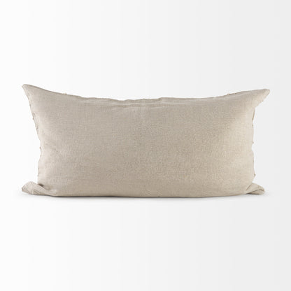 Ivivva 14L x 26W Beige Fabric Textured Decorative Pillow Cover