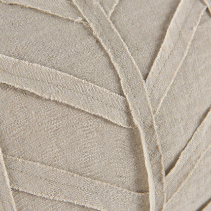 Ivivva 14L x 26W Beige Fabric Textured Decorative Pillow Cover