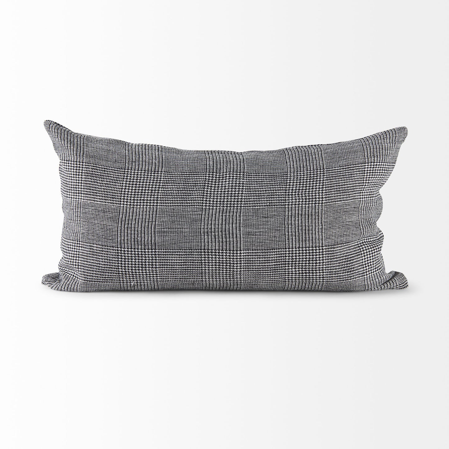 Ramone 14 x 26 White and Black Fabric Decorative Pillow Cover
