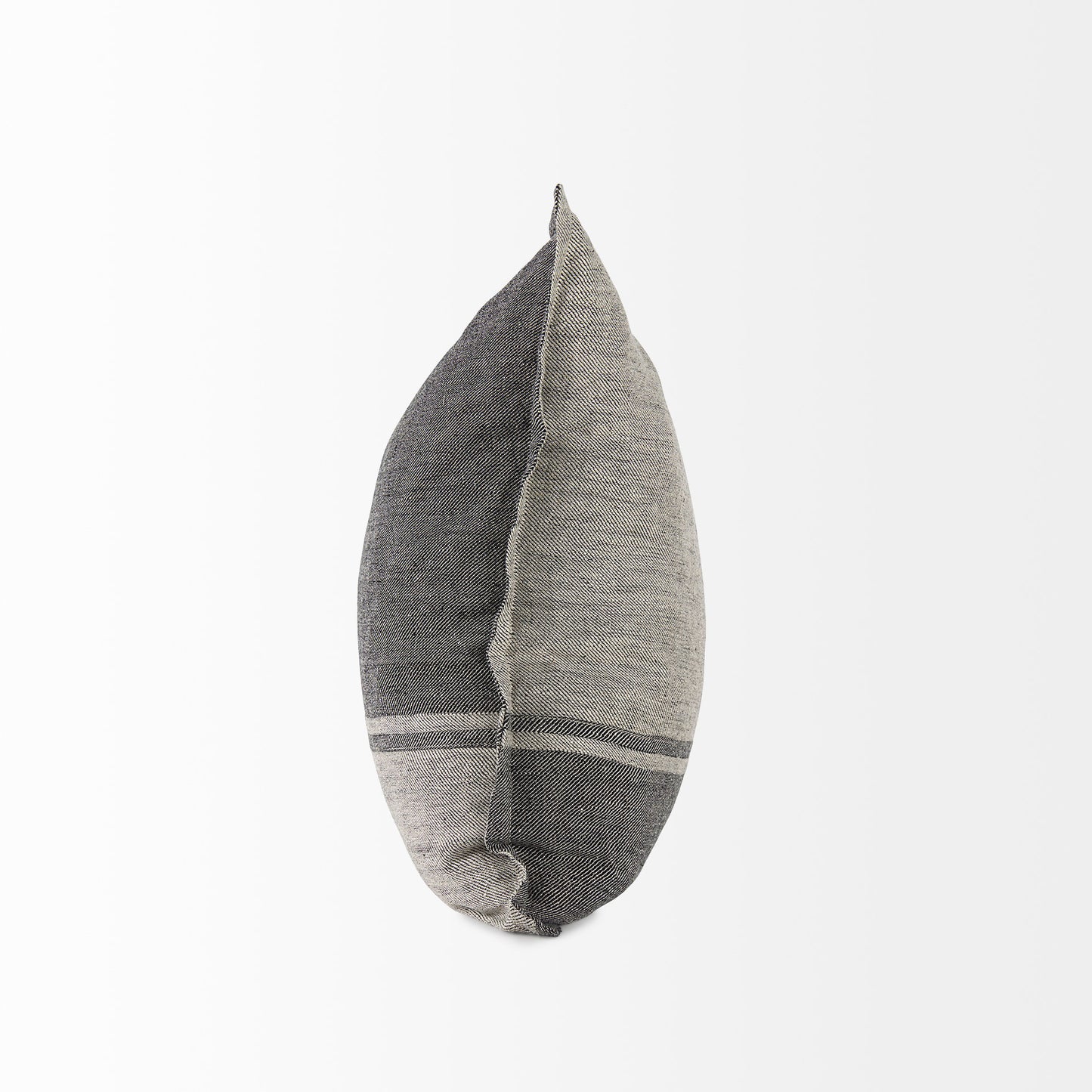 Zadie 20L x 20W Light Gray and Dark Gray Fabric Color Blocked Decorative Pillow Cover