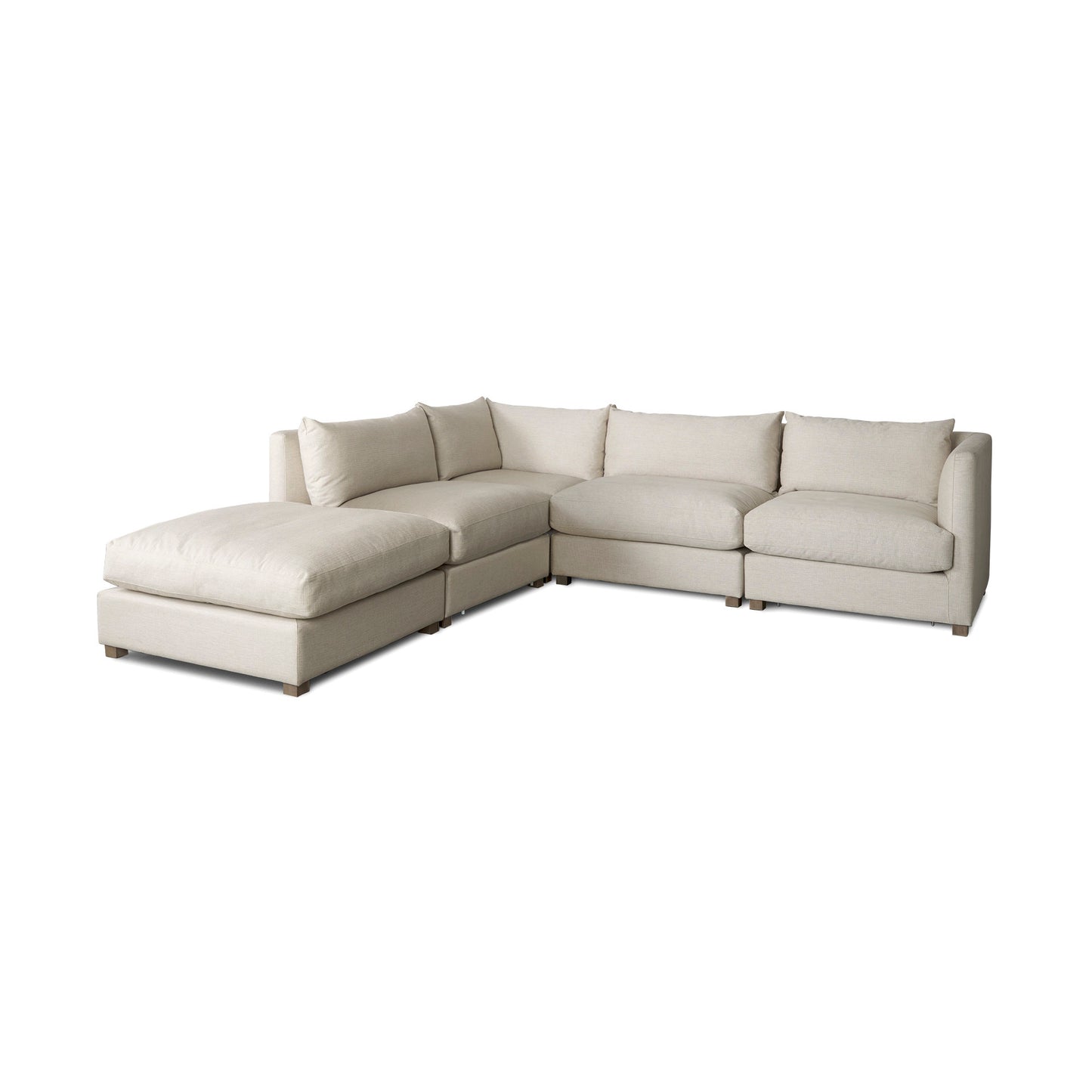 Valence Beige Throw Pillow Sectional Piece