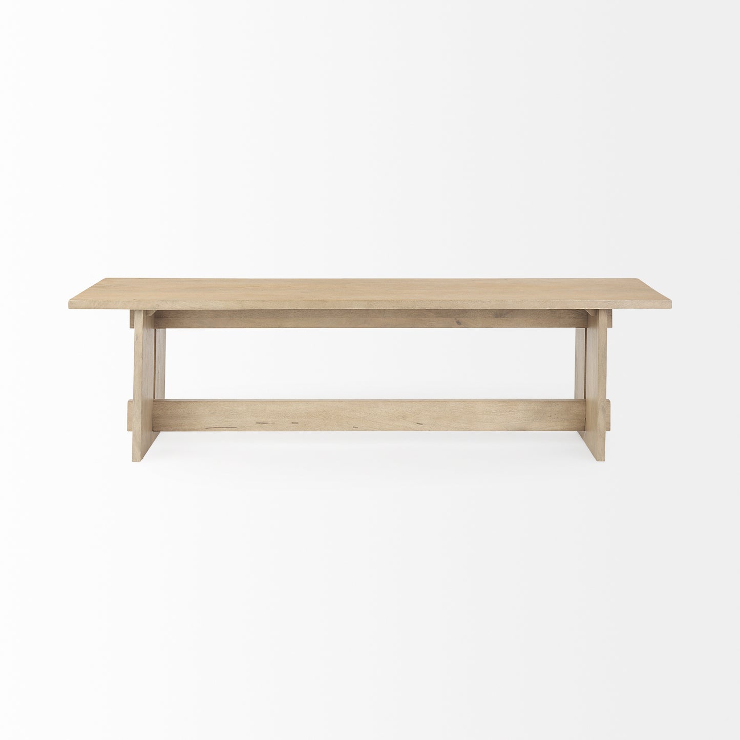 Aida 18H Light Brown Wood Dining Bench