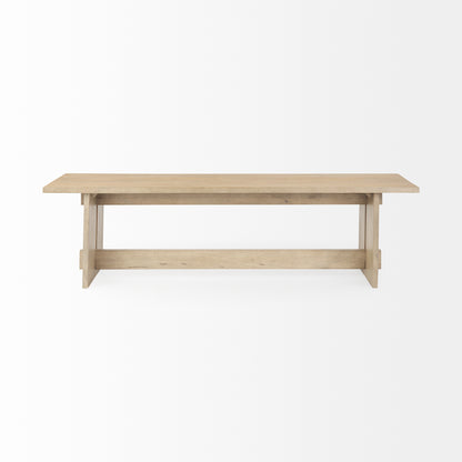 Aida 18H Light Brown Wood Dining Bench