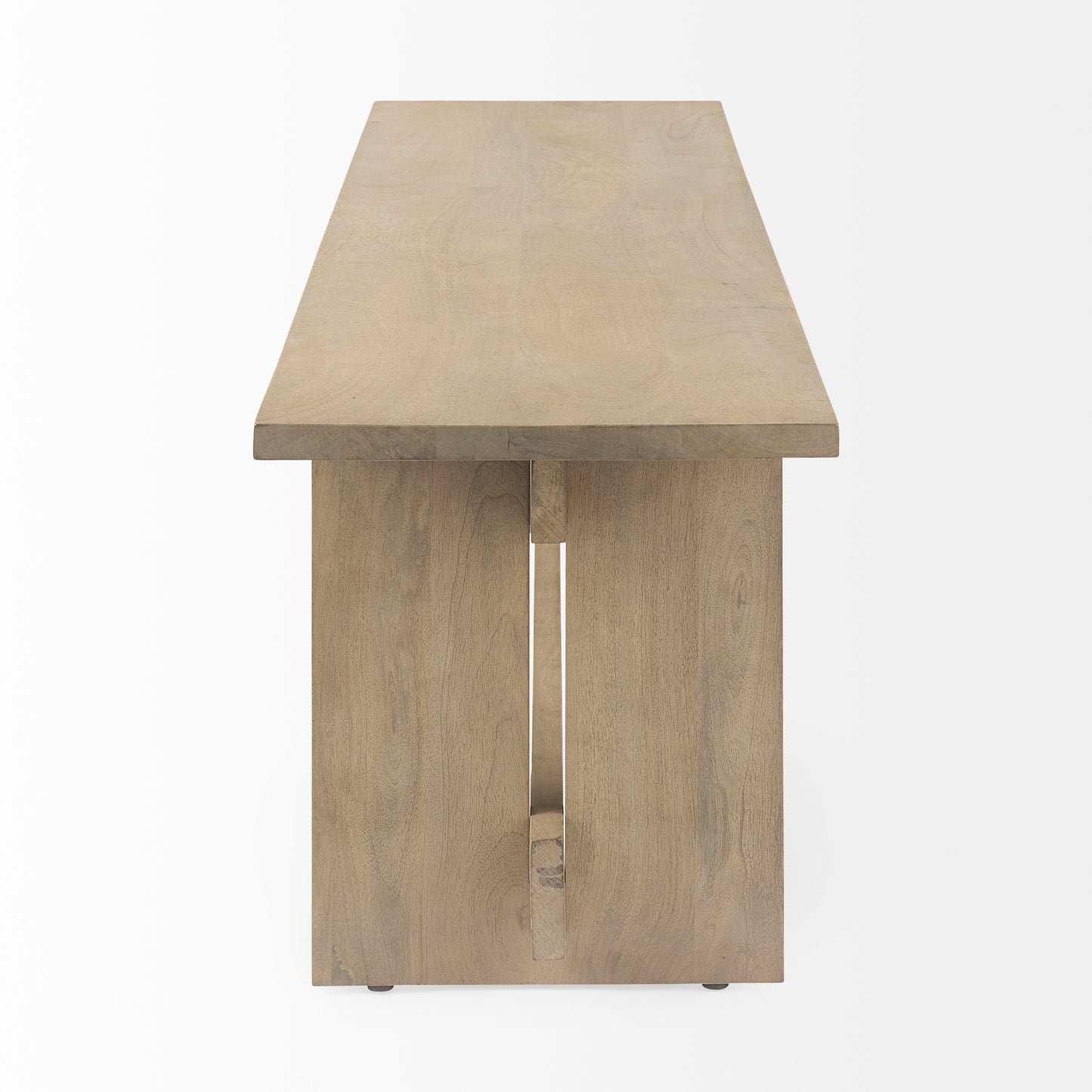 Aida 18H Light Brown Wood Dining Bench