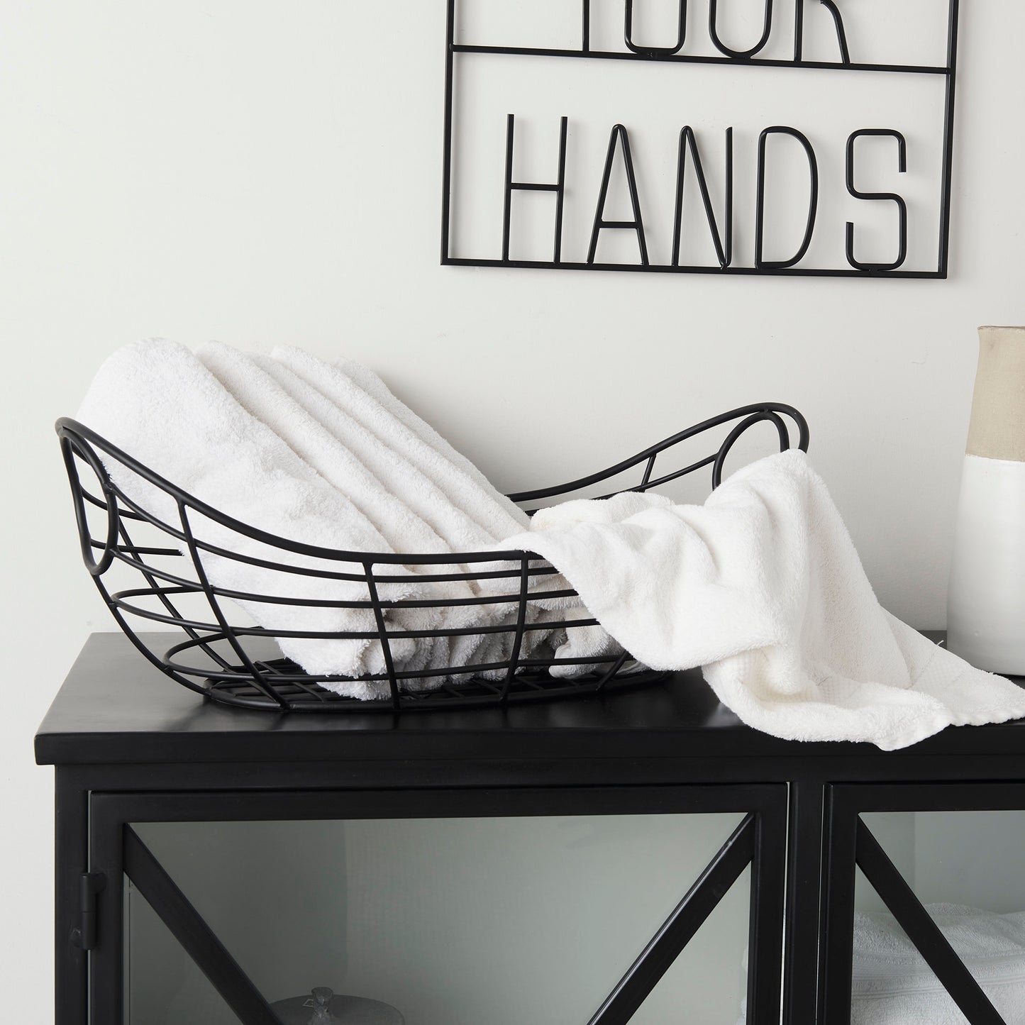 Mateo 22.0L x 12.0W x 7.9H Black Metal Basket