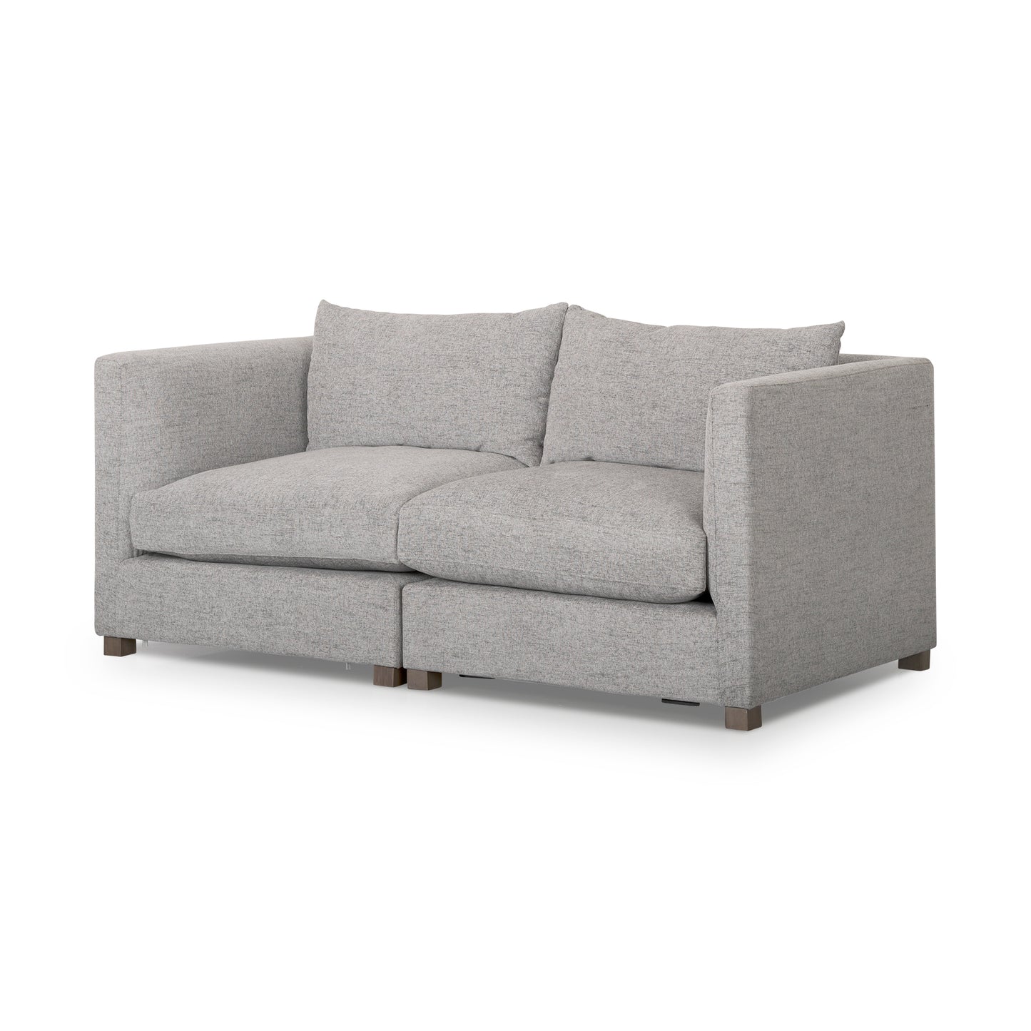 Valence 2 Piece Medium Gray Modular Sofa Set