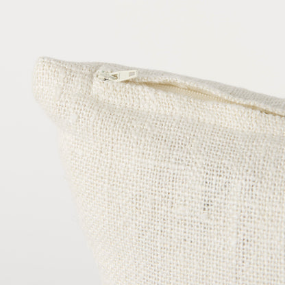 Sandra 18 x 18 Beige With Blue Stripes Decorative Pillow Cover