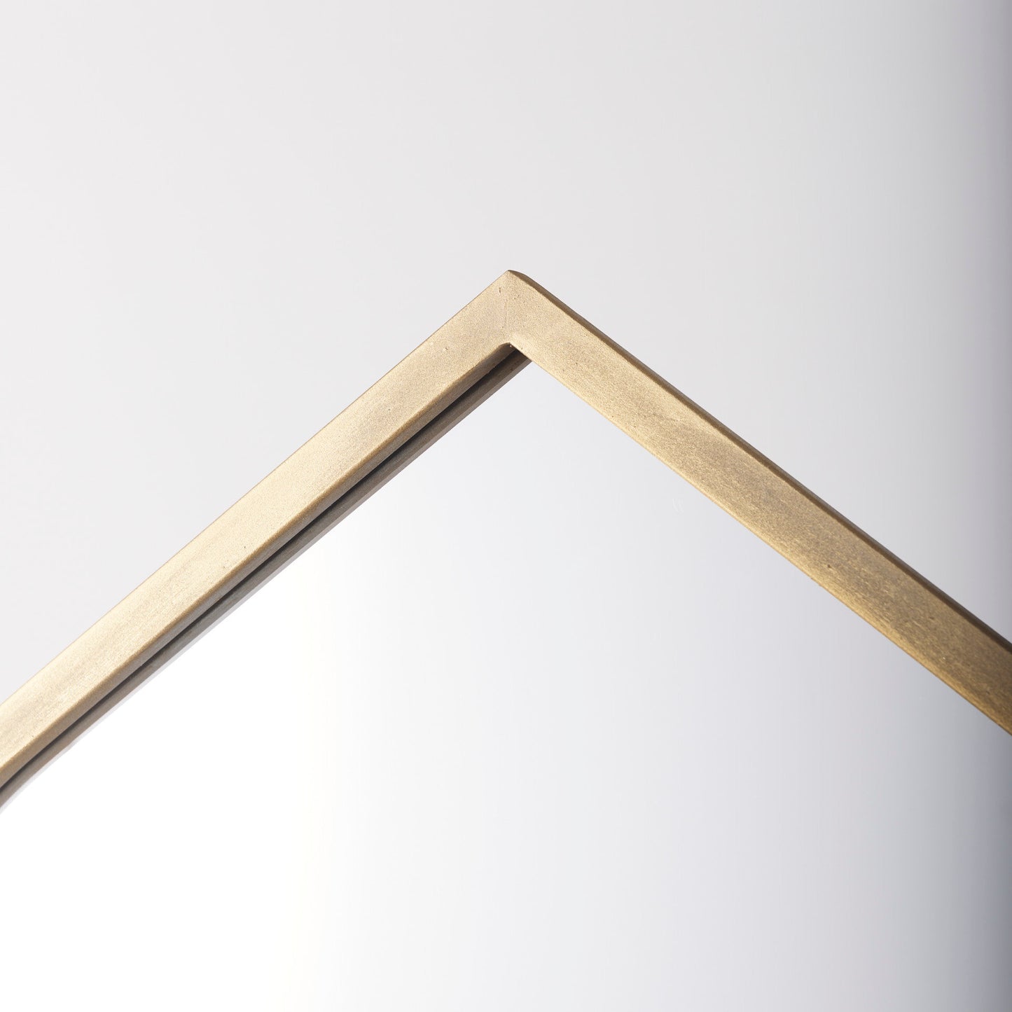 Giovanna 23.6L x 1.2W x 48.8H Gold Metal Frame Ogee Arch Vanity Mirror