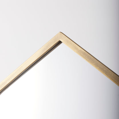 Giovanna 23.6L x 1.2W x 48.8H Gold Metal Frame Ogee Arch Vanity Mirror