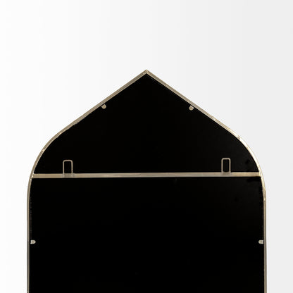 Giovanna 23.6L x 1.2W x 48.8H Gold Metal Frame Ogee Arch Vanity Mirror