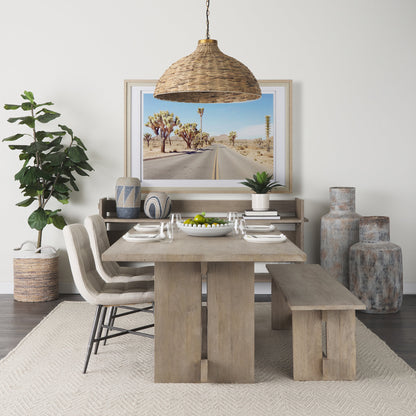 Aida Light Gray Wood Console Table